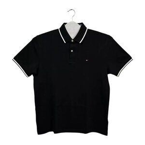 Tommy Hilfiger Men's Cotton Polo Shirt Size M-XL Black/White Soft &‎ Stretchy